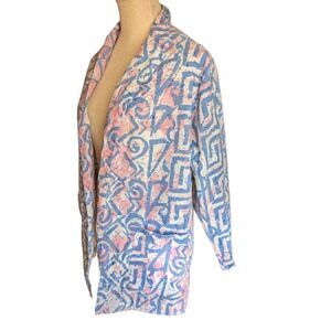 Can do Fashions vintage pastel print jacket size medium